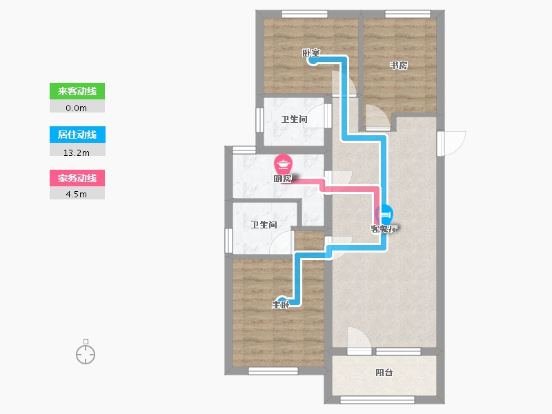 河北省-唐山市-嘉誉瀞湖-70.00-户型库-动静线