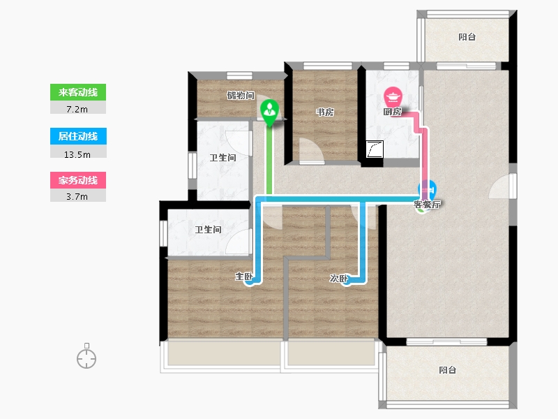 广东省-潮州市-潮州龙光阳光华府-112.50-户型库-动静线