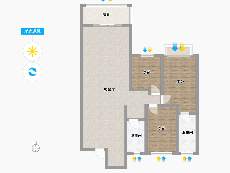 山西省-长治市-壶关县福馨小区-99.00-户型库-采光通风