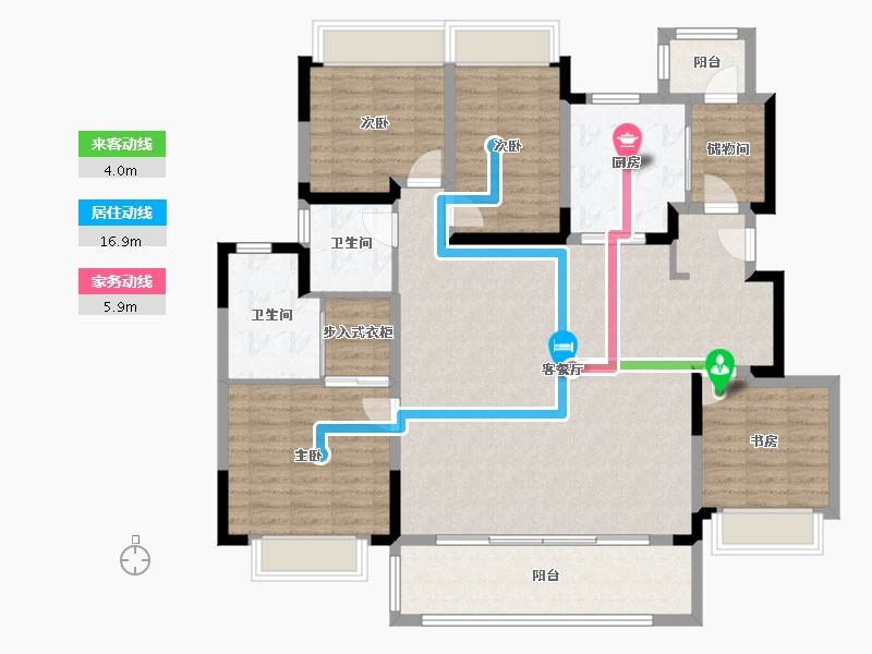 四川省-成都市-首钢璟辰里-150.00-户型库-动静线