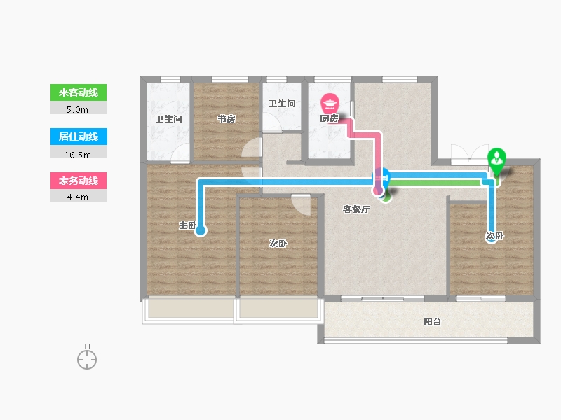 浙江省-温州市-金地商置碧桂园玉苍峯汇-114.40-户型库-动静线