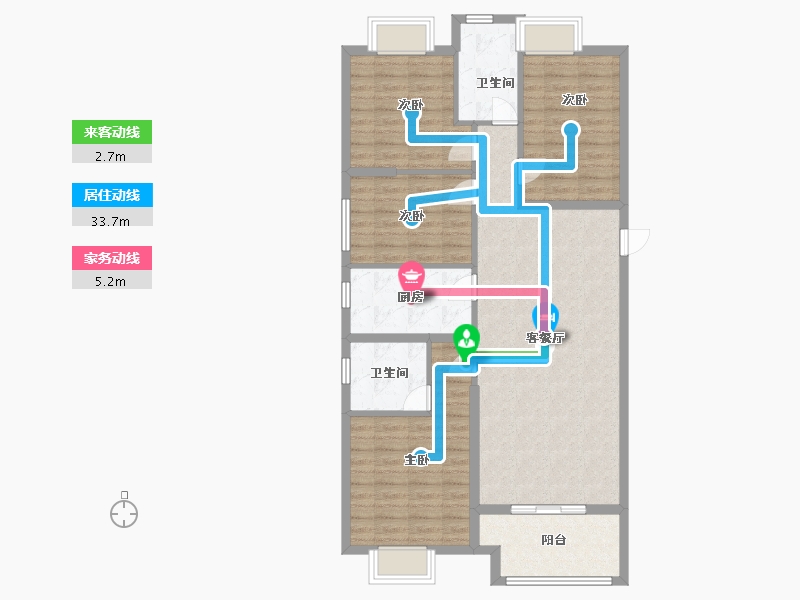 福建省-泉州市-世茂摩天城四期-105.00-户型库-动静线