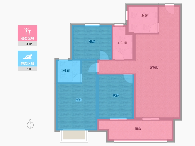 江苏省-徐州市-千禧城-85.00-户型库-动静分区