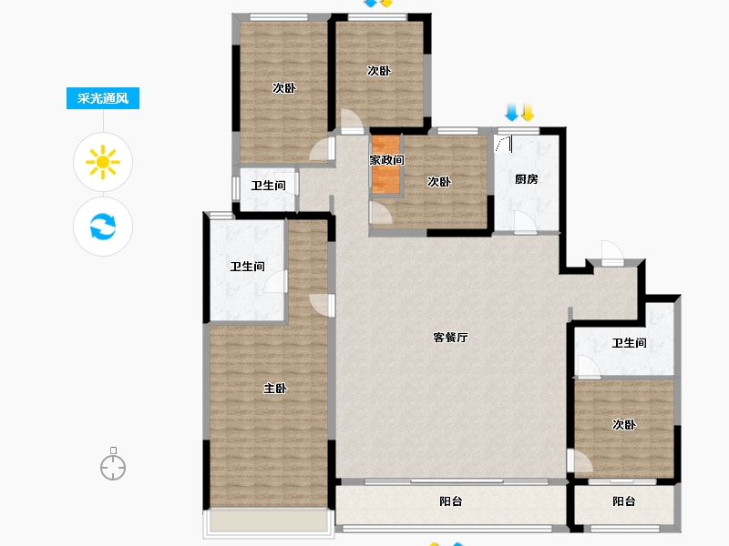 福建省-厦门市-建发养云-255.00-户型库-采光通风