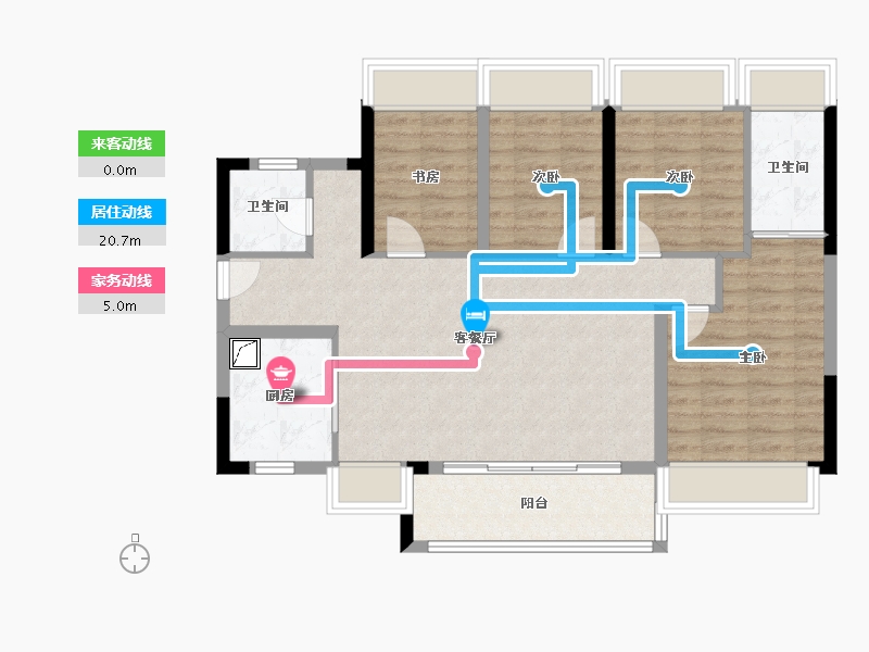 广东省-广州市-美的云筑-93.27-户型库-动静线