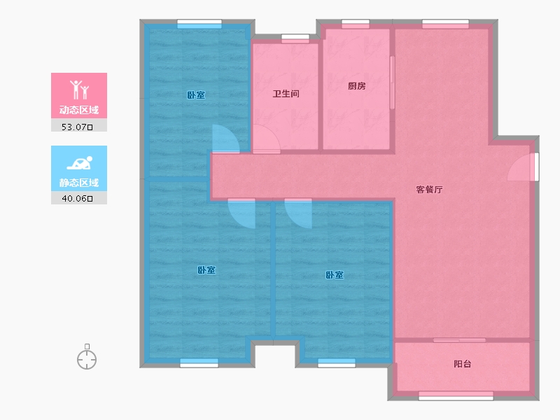 山东省-济南市-中新国际城-三区-84.99-户型库-动静分区