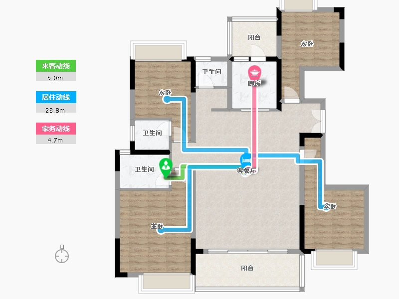 四川省-乐山市-嘉州壹号院-135.00-户型库-动静线