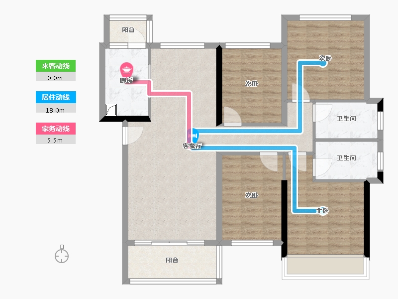 广东省-中山市-畔山中心城-97.00-户型库-动静线