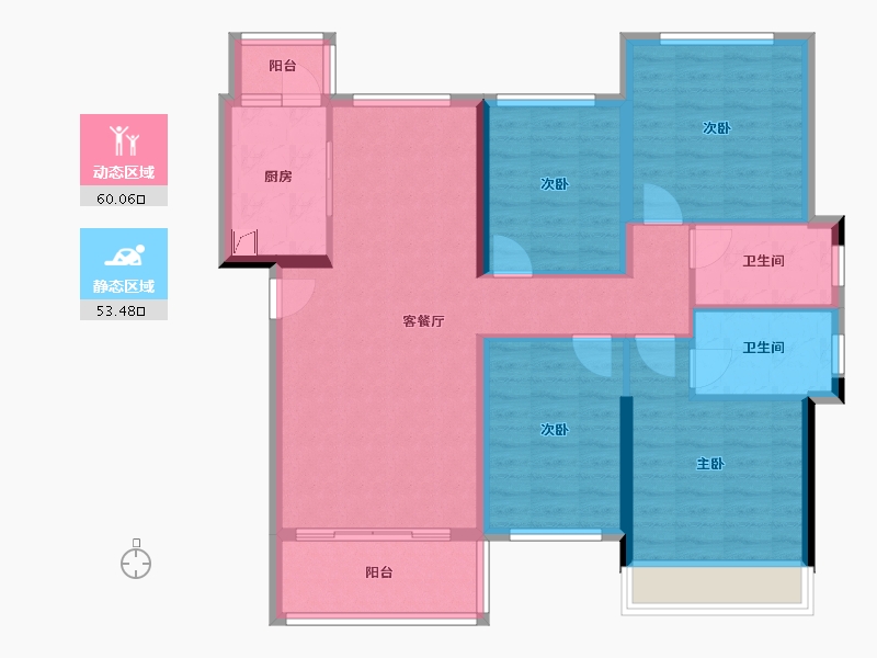 广东省-中山市-畔山中心城-97.00-户型库-动静分区