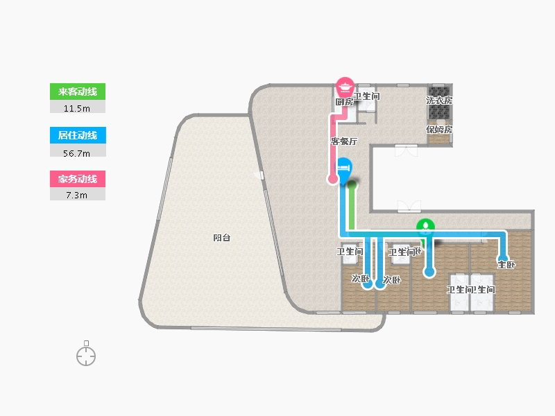 浙江省-温州市-南湖未来ONE-484.90-户型库-动静线