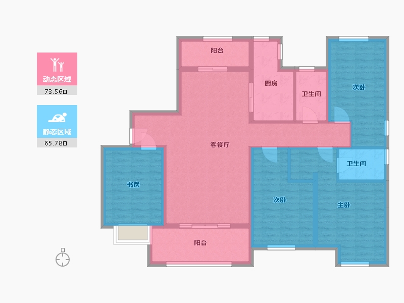 福建省-泉州市-泉港逸涛学府新城-125.00-户型库-动静分区