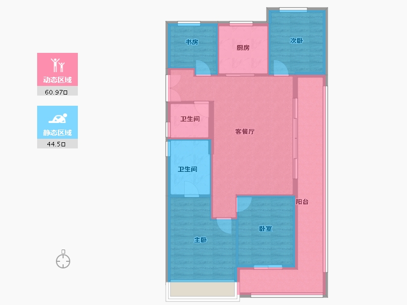 浙江省-温州市-美的君兰锦绣-95.20-户型库-动静分区