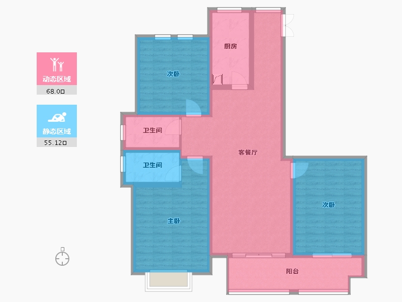 山东省-临沂市-御澜九府-110.00-户型库-动静分区