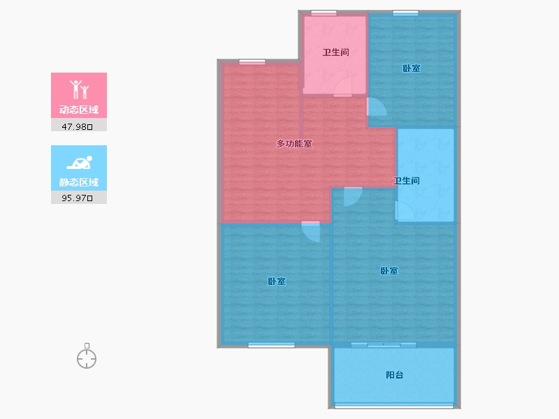 浙江省-温州市-文成裕景湾-133.00-户型库-动静分区