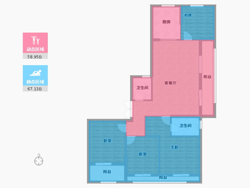 浙江省-温州市-水头·江南壹号院-112.84-户型库-动静分区