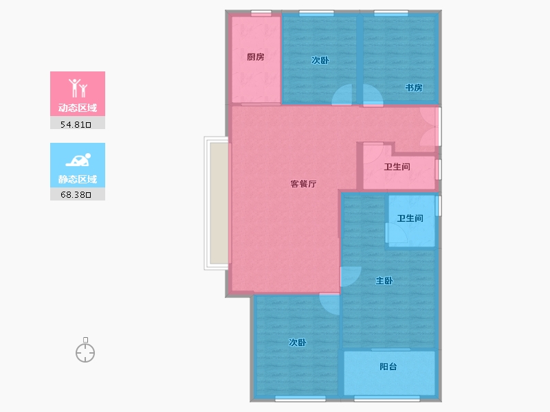 浙江省-温州市-文成裕景湾-112.00-户型库-动静分区