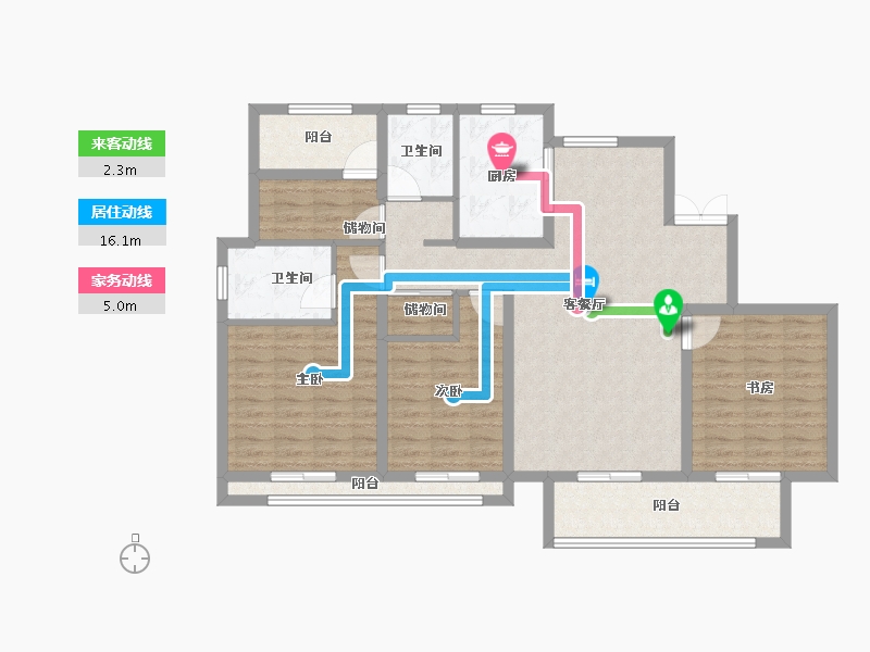 浙江省-温州市-水头·江南壹号院-112.00-户型库-动静线