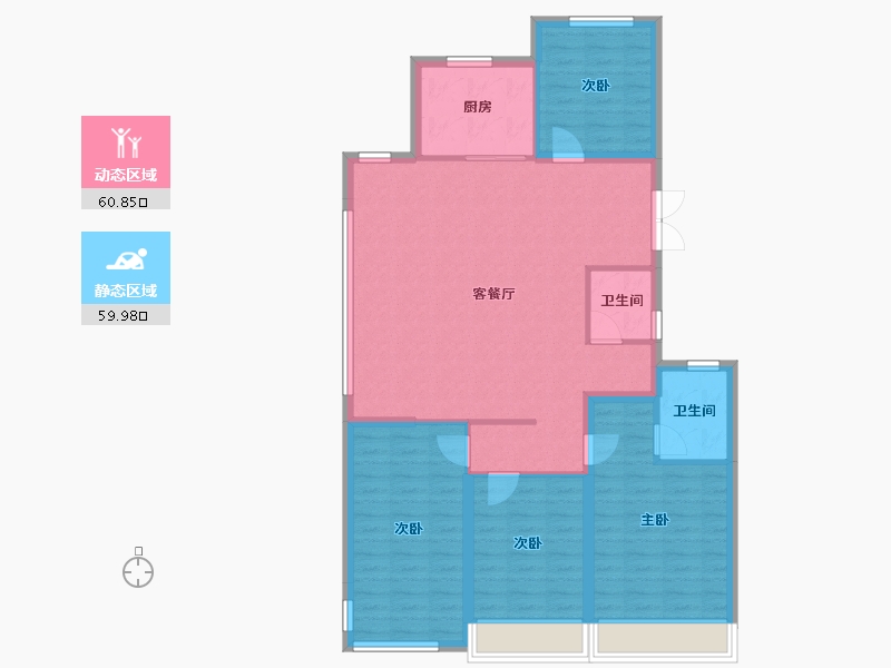 浙江省-温州市-东厦滨江上品-109.90-户型库-动静分区