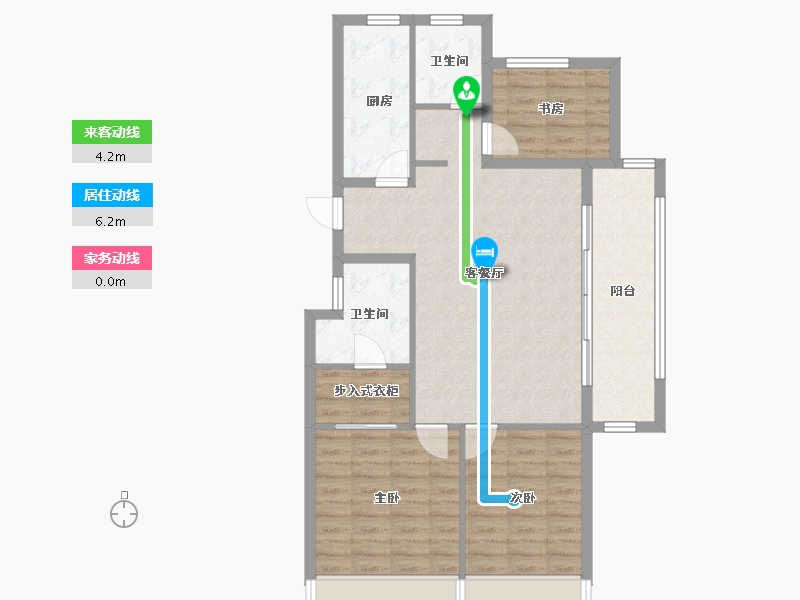 浙江省-温州市-新鸿宏言清华上城-91.99-户型库-动静线