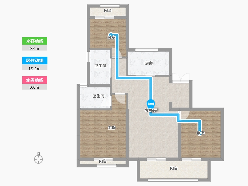 浙江省-温州市-水头·江南壹号院-98.40-户型库-动静线