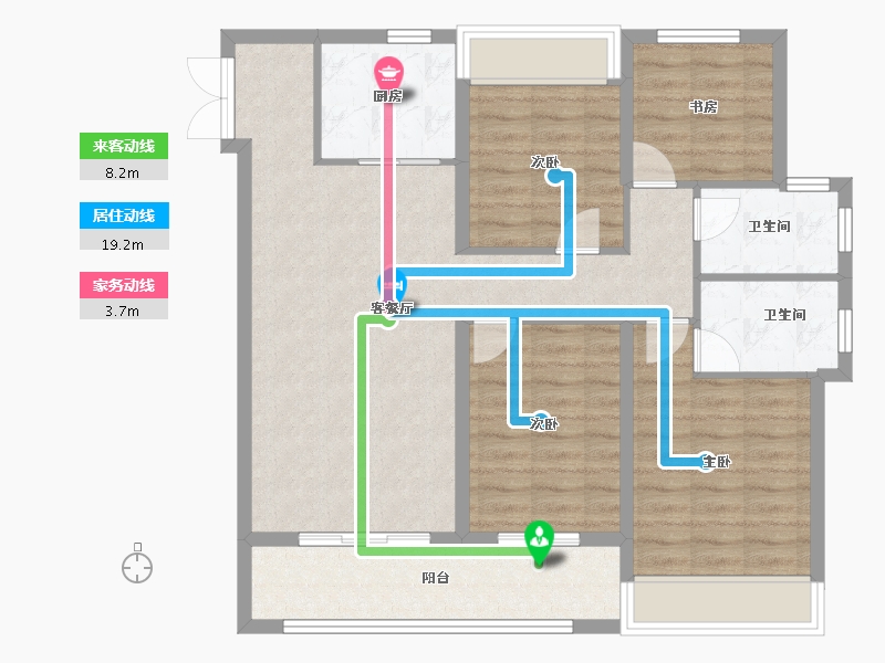 浙江省-温州市-东厦滨江上品-97.75-户型库-动静线