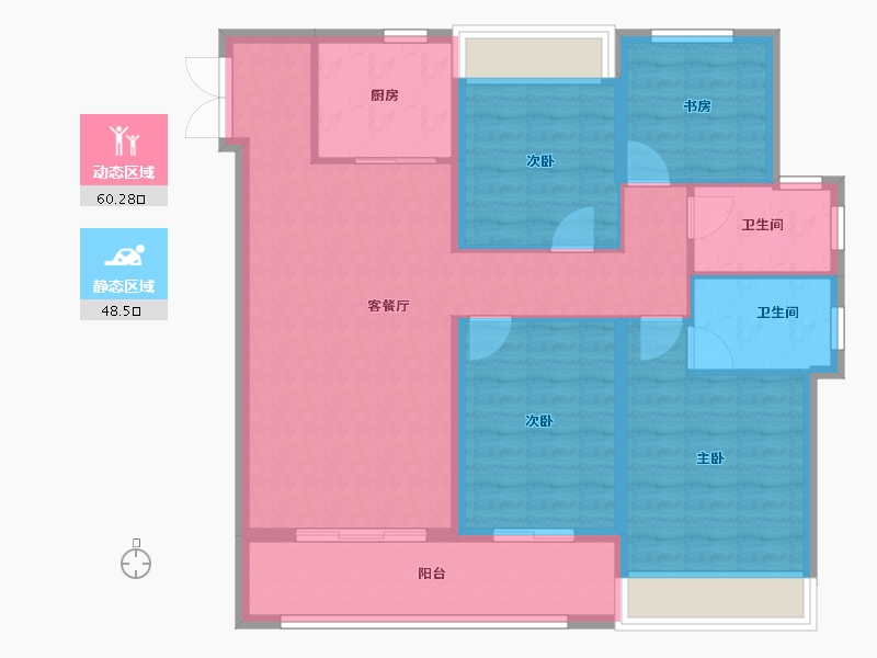 浙江省-温州市-东厦滨江上品-97.75-户型库-动静分区