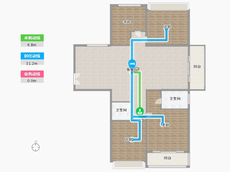 浙江省-温州市-滨盛华庭-108.90-户型库-动静线