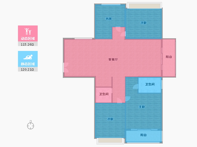 浙江省-温州市-滨盛华庭-108.90-户型库-动静分区