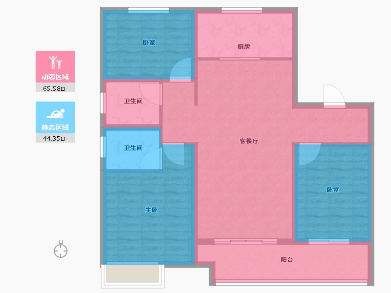 山东省-泰安市-国泰壹号院-99.00-户型库-动静分区