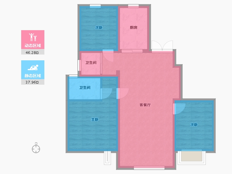 新疆维吾尔自治区-阿克苏地区-景城华著-89.00-户型库-动静分区