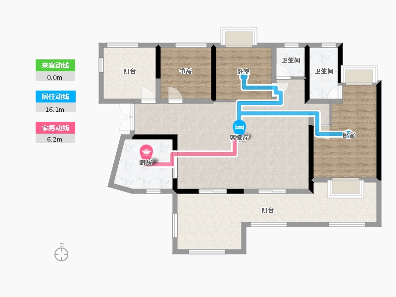 贵州省-贵阳市-吾悦华府-113.00-户型库-动静线