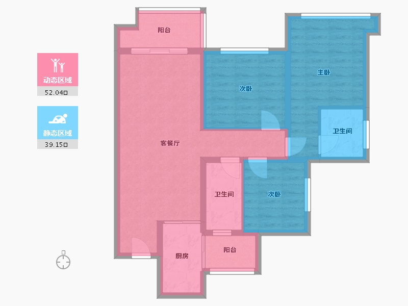 四川省-遂宁市-兆信安居府-87.00-户型库-动静分区