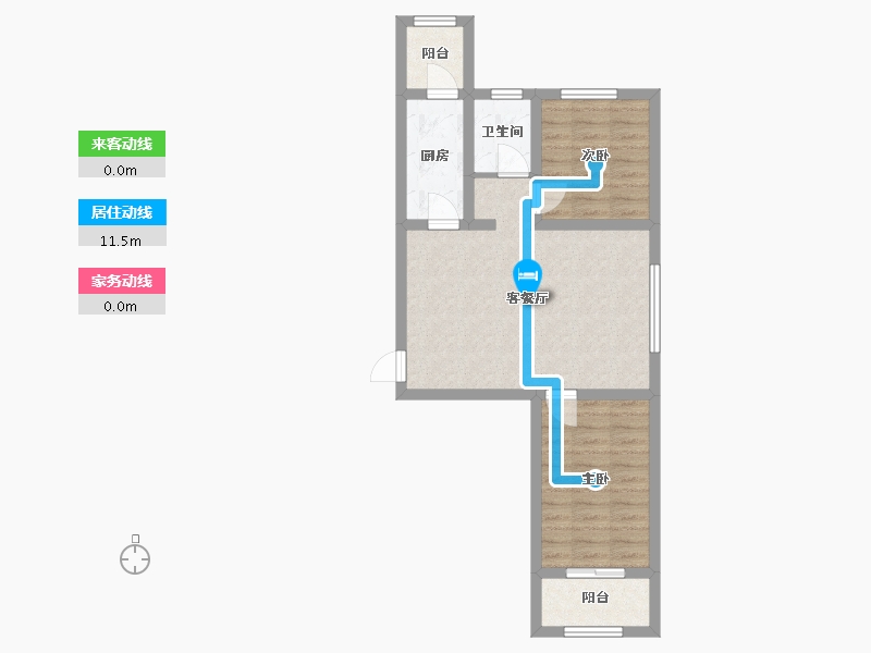 河北省-廊坊市-宏安家苑-75.00-户型库-动静线