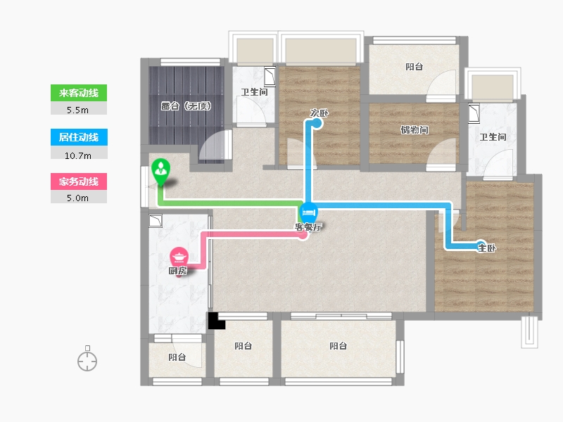 广东省-中山市-招商禹洲·云鼎府-84.63-户型库-动静线