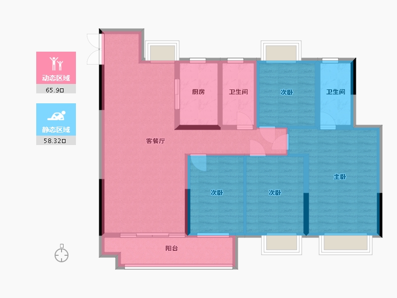 江西省-吉安市-金榜嘉园-138.00-户型库-动静分区