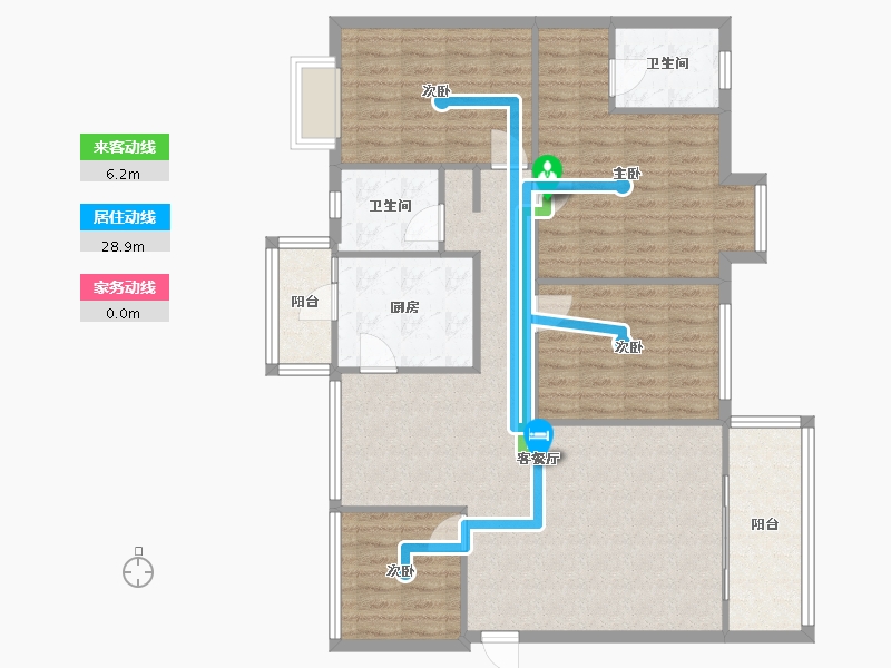 四川省-成都市-温哥华花园-108.00-户型库-动静线