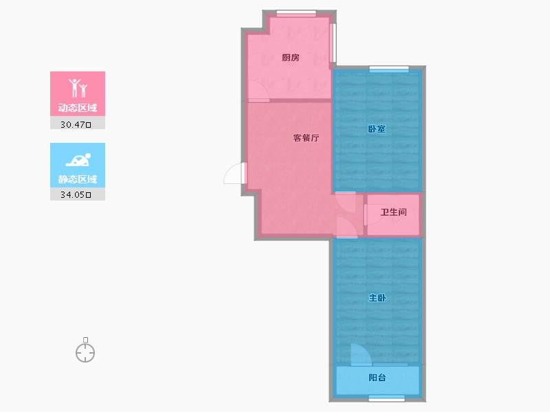 陕西省-西安市-四院家属院-57.70-户型库-动静分区