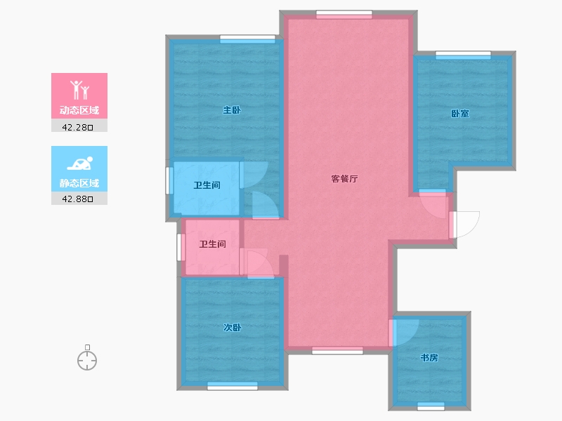 甘肃省-白银市-会州府-115.00-户型库-动静分区