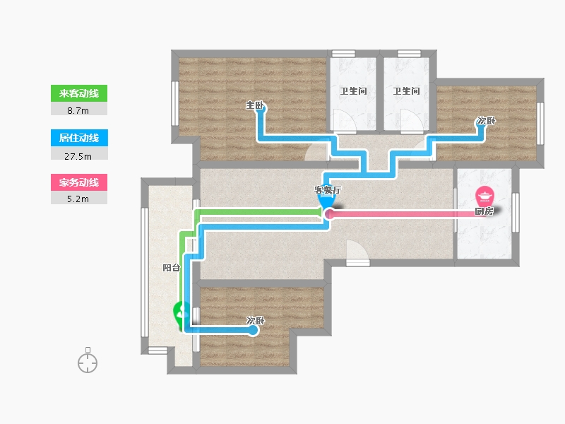 宁夏回族自治区-银川市-吾悦和府-100.00-户型库-动静线