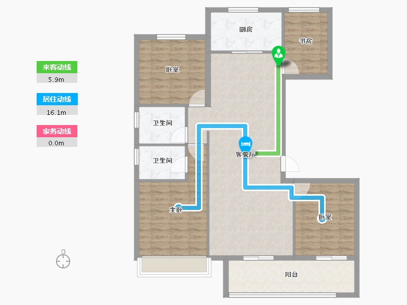 山东省-泰安市-肥城上城郦景-112.50-户型库-动静线