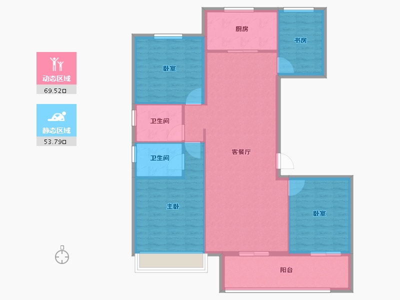 山东省-泰安市-肥城上城郦景-112.50-户型库-动静分区