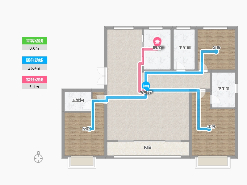 山东省-潍坊市-城投麓台雅园-131.21-户型库-动静线