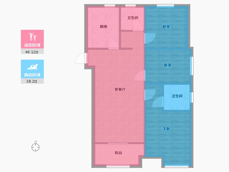 安徽省-合肥市-合肥宝能城-二期-73.01-户型库-动静分区