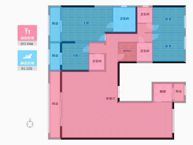 陕西省-西安市-就掌灯-273.00-户型库-动静分区