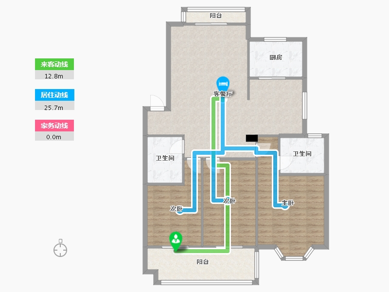 湖北省-武汉市-汉口花园-119.28-户型库-动静线