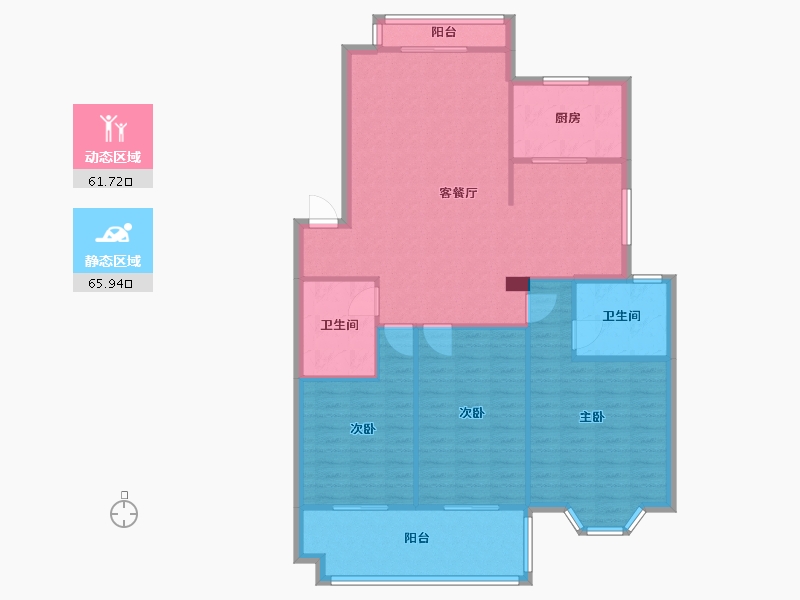 湖北省-武汉市-汉口花园-119.28-户型库-动静分区