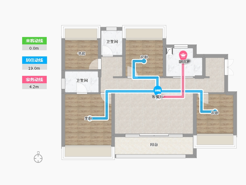 江苏省-扬州市-美的禹州大河-119.00-户型库-动静线