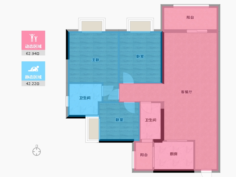 广东省-清远市-永盛.文华里苑-95.00-户型库-动静分区