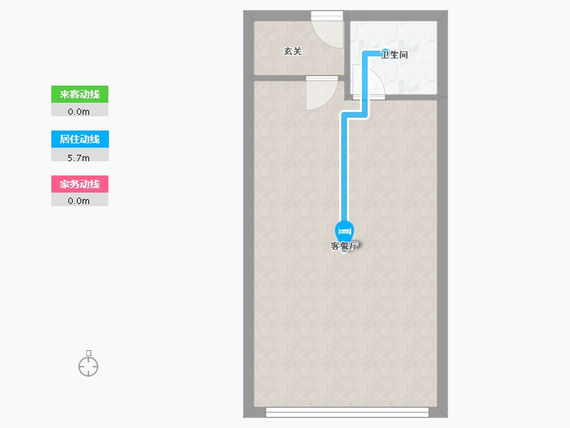 浙江省-温州市-南湖未来ONE-41.85-户型库-动静线