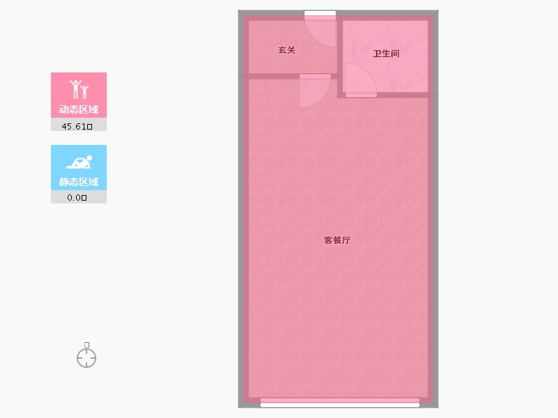 浙江省-温州市-南湖未来ONE-41.85-户型库-动静分区